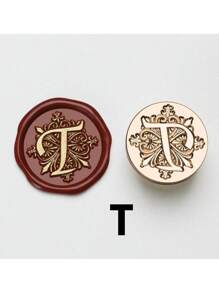 SHEIN 1 A-Z Letter Wax Sealed Stamp With Various Classic Letters, Brass Head, Gratitude Card/Envelope/Gift Packaging/Wedding Engagement Party Invitation Letter, DIY Manual (26 Stamps) Stamp Head Back To School