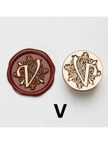 SHEIN 1 A-Z Letter Wax Sealed Stamp With Various Classic Letters, Brass Head, Gratitude Card/Envelope/Gift Packaging/Wedding Engagement Party Invitation Letter, DIY Manual (26 Stamps) Stamp Head Back To School