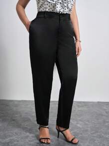 Chikora Pantalon taille haute à poche (sans ceinture)