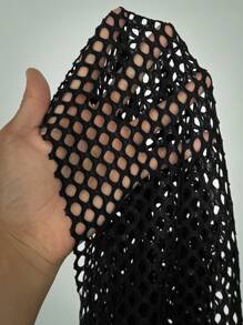 Whyspr Grunge Punk Casual Punk Plus Size Women Tops - Black - View 6