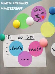 6 Blätter transparente Haftnotizen in bunter Farbe, süße runde klare Haftzettel, durchscheinende Lesezeichen Seitenmarkierer Aufkleber, Accessoires für Bibel-Journaling, ästhetisches Büro- und Schul-Zubehör, Schulanfang