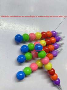 5pcs Cute Smiling Face Wooden Pencils, Packaged In Random Pattern Bags, No Sharpener Needed Back To School - Multicolor - View 3