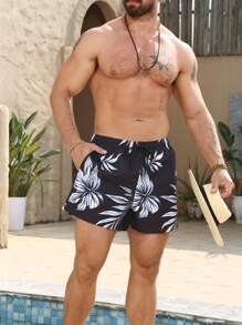 Surfspeed Men's Casual Beach Shorts, Simple & Stylish For Everyday Wear Men Swim Trunks - Black - View 4