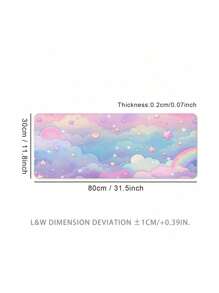 Alfombrilla de ratón con diseño de Nubes de Caramelo, Alfombrilla de escritorio grande, Alfombrilla para teclado, Borde con cierre antideslizante, Aumentada y engrosada, Operación de juego precisa, Alfombrilla de escritorio para juegos en el hogar, de vuelta al colegio