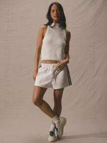 MUSERA Knit High Neck Relaxed Fit Sleeveless Sweater Top Spring Summer Cute Vacation Casual Winter - White - View 5