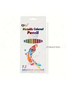Set de 12 lápices de colores metálicos para arte, bocetos y dibujos - Multicolor - Ver 9