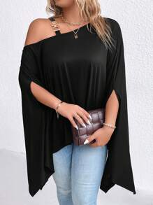 SHEIN LUNE 大碼T恤 - 黑色 - 查看 6