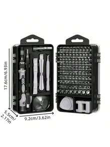 Precision Screwdriver Set, Professional Grade 115 In 1 Magnetic Repair Tool Kit For Electronics, Computer, Phone, Laptop, Game Console, Watch, Eyeglasses, Modding, And DIY Projects - Black - View 2