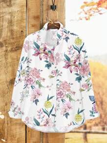 EMERY ROSE Áo sơ mi họa tiết hoa cổ điển thường ngày dành cho nữ, phù hợp cho mùa hè - Nhiều màu - Xem 3