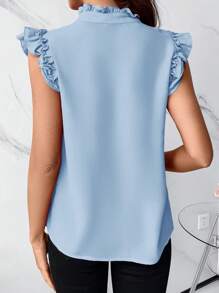 SHEIN Clasi 妇女节系带荷叶边衬衫