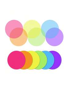 6 Blätter transparente Haftnotizen in bunter Farbe, süße runde klare Haftzettel, durchscheinende Lesezeichen Seitenmarkierer Aufkleber, Accessoires für Bibel-Journaling, ästhetisches Büro- und Schul-Zubehör, Schulanfang