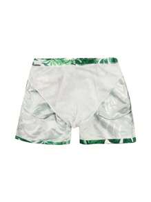 Manfinity VDAYZ Pantalones casuales de playa con bolsillo y cordón delantero estampados para hombres, estilo minimalista, hawaiano