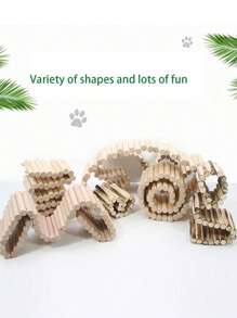 1pc Hamster Habitat Accessories With Multiple Sizes, Golden Bear Toy Turtle Hamster Reed Ding Chicken Fence Partition Two-Layer Platform Climbing