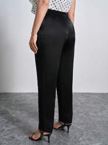 Chikora Pantalon taille haute à poche (sans ceinture)