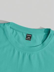 Claim Dot Áo thun tay ngắn cổ tròn in chữ cỡ lớn cho nam - màu xanh lá - Xem 5