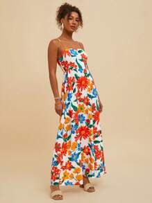 Travachic Đầm Maxi Ôm Body In Hoa Dệt Kim Cho Nữ - Nhiều màu - Xem 6