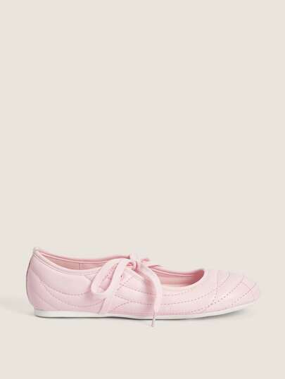 Muvela Women Round Toe Leather Lace-Up Fashionable Athletic Casual Flat Sports Shoes
