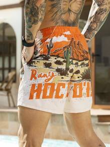 Manfinity VDAYZ Eenvoudige, modieuze, casual strandshorts voor heren, dagelijkse kleding