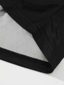 ROMWE MEN Prep Men's Basketball Y2K Street Graphic Print Tank Top, Suitable For Daily Wear, Spring/Summer - Black - View 4