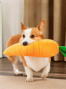 PETSIN 1 件随机胡萝卜形猫/狗爱好者礼物和狗/猫妈妈爱宠物毛绒娃娃、互动猫/狗爱好者礼物和狗/猫妈妈爱宠物咀嚼娃娃、狗爱好者和狗妈妈爱咀嚼吱吱叫娃娃、猫爱好者和猫妈妈爱小猫伴侣娃娃、逗猫娃娃、复活节胡萝卜设计，用于有趣的训练和牙齿护理，适合所有狗爱好者和狗妈妈爱