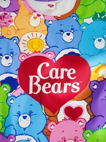 SHEIN X Care Bears Camisón informal con estampado de oso de dibujos animados lindo para niñas preadolescentes, apto para todas las estaciones - Multicolor - Ver 4