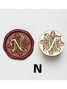 SHEIN 1 A-Z Letter Wax Sealed Stamp With Various Classic Letters, Brass Head, Gratitude Card/Envelope/Gift Packaging/Wedding Engagement Party Invitation Letter, DIY Manual (26 Stamps) Stamp Head Back To School