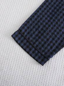 2pcs/Set Tween Girl Cartoon Embroidery Short Sleeve Top & Pants, Woven Fabric, Indigo Home Outfit Boy Clothes For Kids Pj Set Pajama Sets Clothes Outfit Set Clothing Sets Clothes Kids Outfit Set Kids Outfits Clothes Set Summer Clothes Sets Holiday Travel Releax Summer Clothes - Navy Blue - View 8