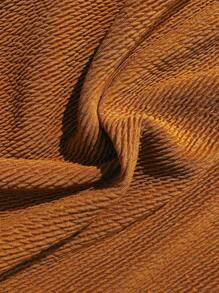 Teen Girls' One-Piece Textured Ruched Swimsuit - Brown - View 5