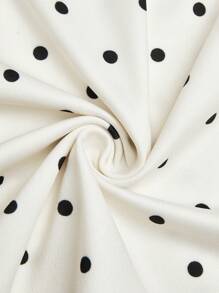 Sweetra 大码复古浪漫波尔卡圆点蝴蝶结抹胸上衣