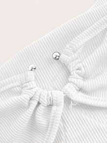 SHEIN PETITE 女士后背金属扣带短款吊带背心