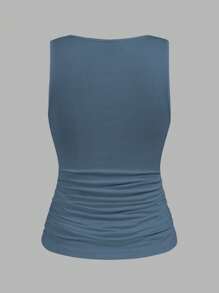 SHEIN LUNE 3 件套女士休闲纯色圆领紧身背心，适合夏季