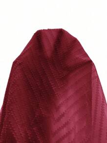 SHEIN Frenchy Vacation Casual Color Block Lace Patchwork Cap Sleeve Dress Christmas Summer New Year Red Burgundy - Burgundy - View 6