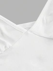 SHEIN ICON 女士休闲不对称袖孔细肩带背心，适合夏季