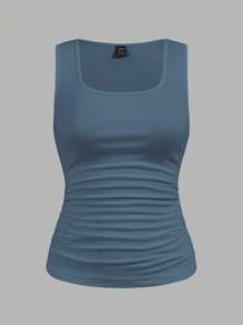 SHEIN LUNE 3 件套女士休闲纯色圆领紧身背心，适合夏季