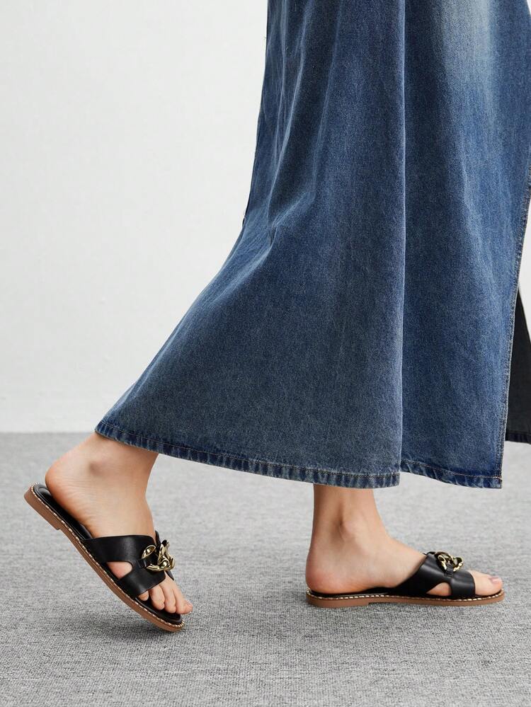 CUCCOO BIZCHIC Fashion Minimalist Women Flat Sandals, Versatile For Summer Vacation, Commuting And Daily Outfit
