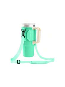 1 Stück 1,2 Liter Wasserflasche Hülle, tragbare Reise Träger Tasse Halter Abdeckung mit Riemen, Griff, isolierte Tassen Hülle, passend für große Tassen Hülle