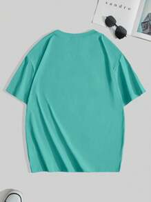 Claim Dot Áo thun tay ngắn cổ tròn in chữ cỡ lớn cho nam - màu xanh lá - Xem 2