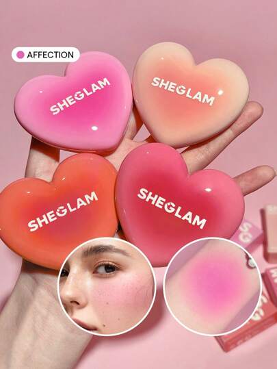 Playing Cupid Cream Blush-Affection 7 Shades Multi-Uso Soft Pink Heart Blush Cream Per Labbra E Guance Altamente Pigmentato Non-Fading Naturale Satin Finish Lip Cream Non-Grasso Sfumabile Viso Trucco Rare Marchio Bellezza Trucco Cosmetico Per Donne Ragazze Perfetto Per Autunno Inverno Ideale Per Y2K Elegante Moda Adatto Per Compleanno Natale Presente Festa Pronto Migliore Colore