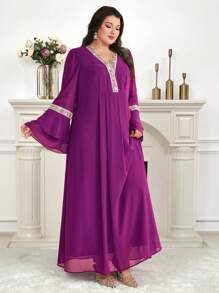 Al Najma Plus Size Women Turkish & Arabic Style Traditional Long Tunic