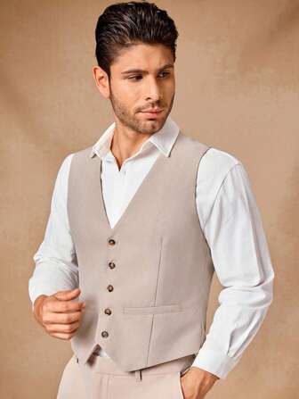 Manfinity ModaGents Gilet casual mode décontracté et ample sans manches pour hommes