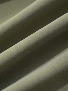 Dazy-Less Loose Minimalist Business Women Long Sleeve Shirt Old Money Style,Fall Clothes - Army Green - View 8