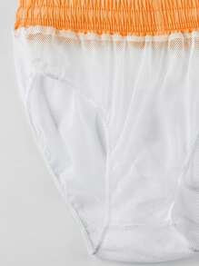 Surfspeed Men's Simple Fashionable Casual Beach Shorts, Everyday Wear - Orange - View 5