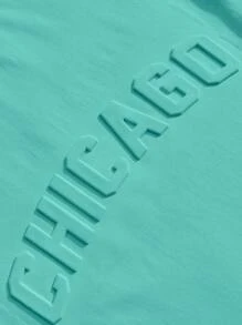 Claim Dot Áo thun tay ngắn cổ tròn in chữ cỡ lớn cho nam - màu xanh lá - Xem 4