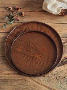 1 个木制托盘，用于盛放食物、小吃、饮料、寿司、牛排、披萨、甜点、蛋糕、面包、早餐托盘、咖啡托盘、茶托盘、熟食拼盘、厨房、圣诞礼物