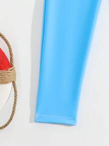 Đồ bơi liền mảnh màu sắc cho bé trai có in họa tiết phía trước - Nhiều màu - Xem 4