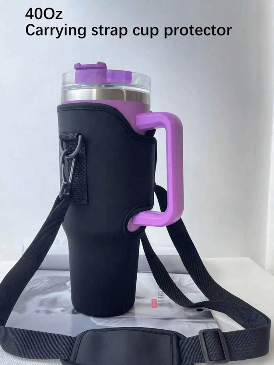 1 Stück 1,2 Liter Wasserflasche Hülle, tragbare Reise Träger Tasse Halter Abdeckung mit Riemen, Griff, isolierte Tassen Hülle, passend für große Tassen Hülle