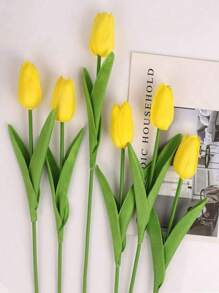 SHEIN 10pcs/Set Artificial Tulip Flowers For Kitchen, Living Room, Bedroom, Bathroom, Party, Restaurant Decoration, Valentine Day, Gift