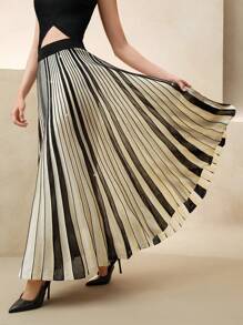 Anewsta 女士优雅、商务休闲、朴素、复古风褶皱亮片针织裙