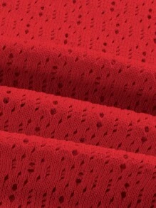 SHEIN Privé Gaun Maxi Simpul Putar Elegan untuk Wanita - Merah - View 5