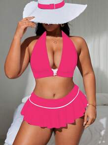 SHEIN Swim Mod Bộ bikini đi biển cỡ lớn - Nhiều màu - Xem 6
